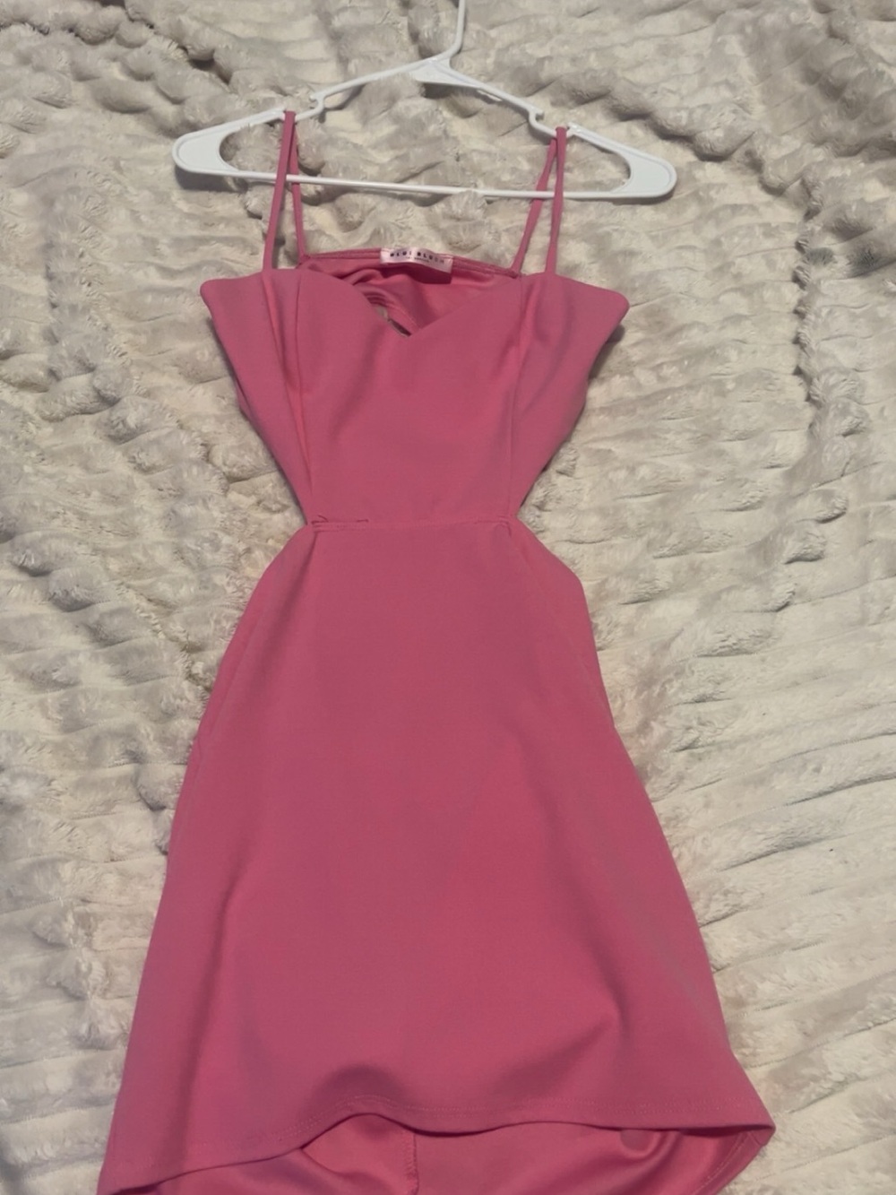 Blue Blush Pink High-Low Spaghetti Strap Dress